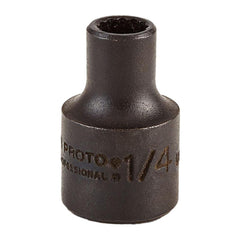PROTO Proto J5208B 1/4 Inch 12-point Hand Socket 3/8 Drive