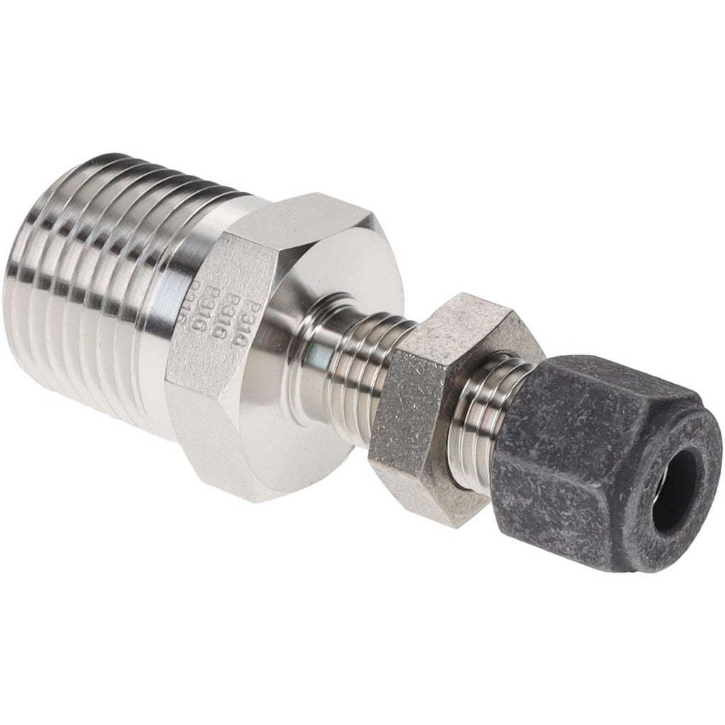 PARKER Parker 4-8 FH2BZ-SS Bulkhead Connector 0.25 in Ss