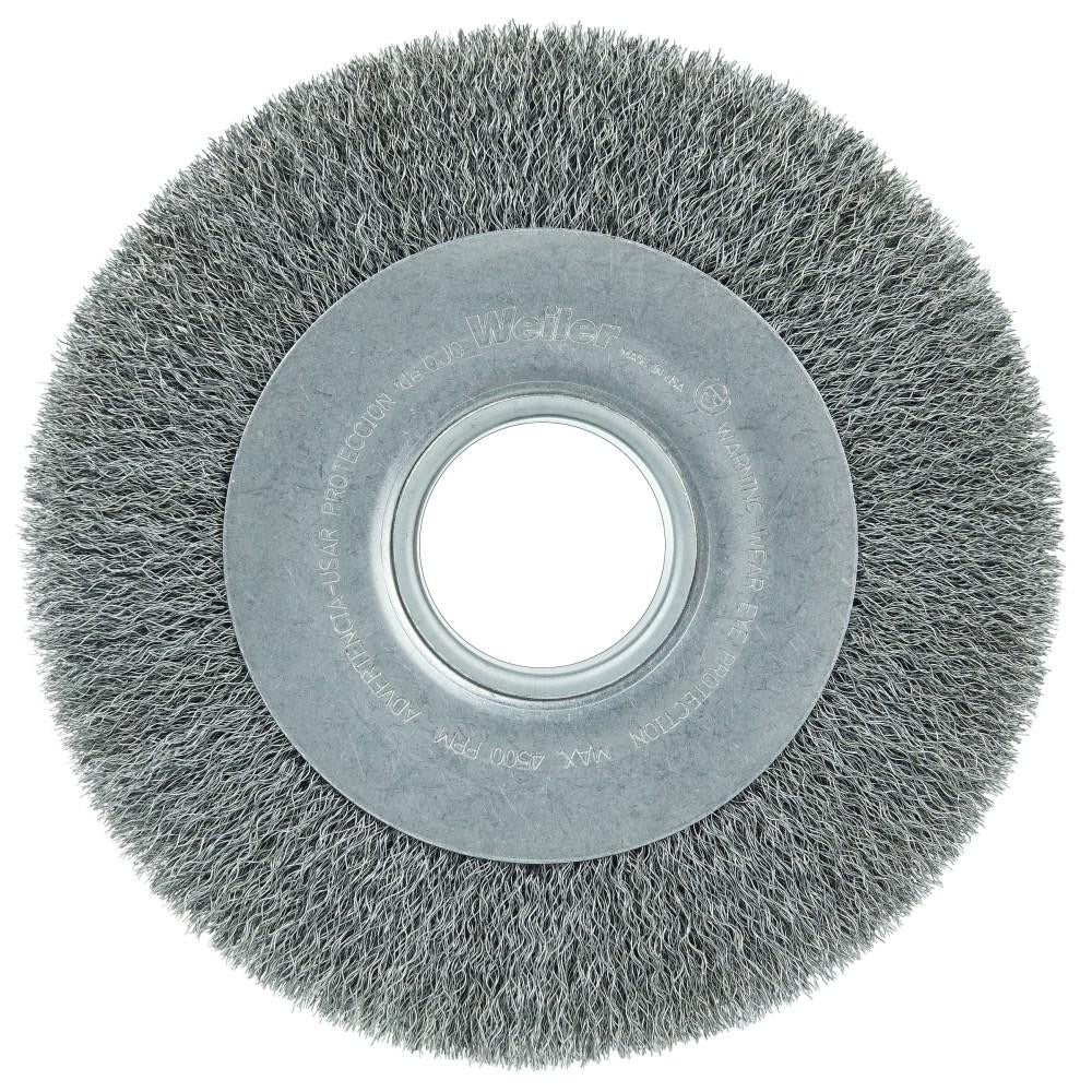 WEILER Weiler 06090 Wheel Brush 8 in Crimped Carbon Steel 4500 Rpm