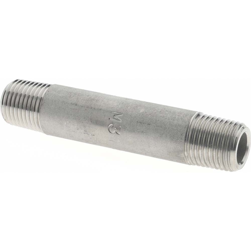 MERIT BRASS Merit Brass 6502-200 Ss Pipe Nipple 1/8 in Sch 80 316 316L