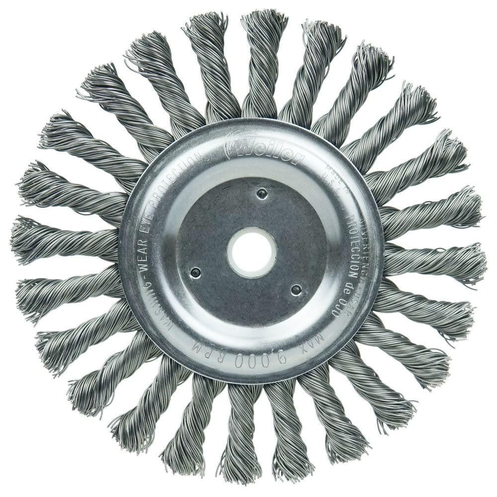 WEILER Weiler 08565 Knotted Wheel Brush 6 Inch Carbon Steel