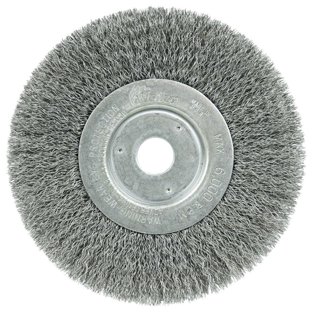 WEILER Weiler 01068 6 Inch Crimped Wheel Brush Carbon Steel