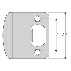 KWIKSET Kwikset 83536-001 Round Corner Full Lip Strike Bright Brass
