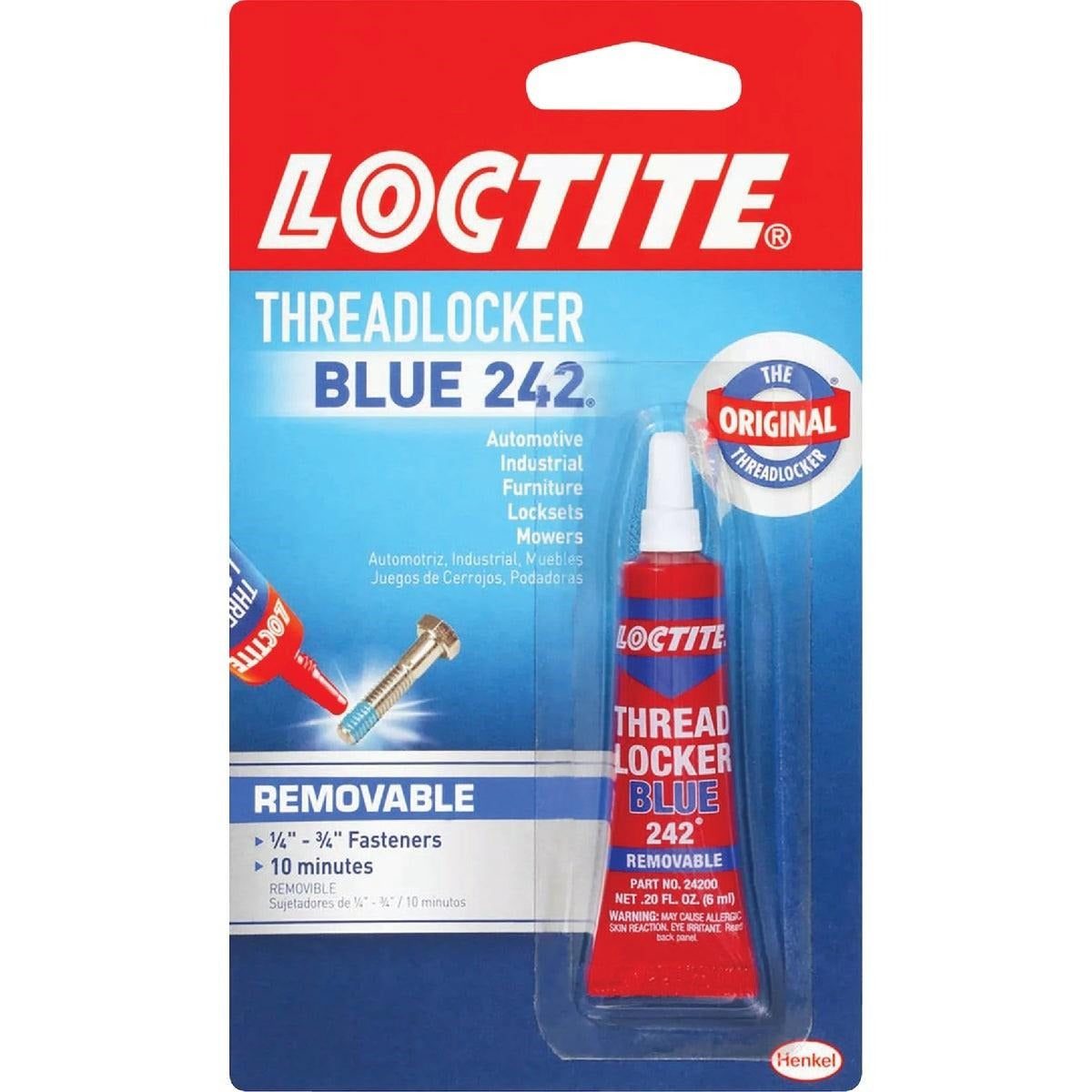 LOCTITE Loctite 209728 242 Threadlocker 0.2 oz (6 ml)