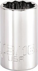 PROTO Proto J5426N 13/16 Inch 12-point 1/2 Drive Hand Socket
