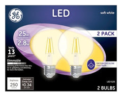 GE G E Lighting 23049 G25 Led Globe Bulb 2.8W 2700K 2 Pack