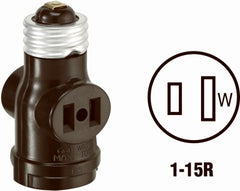 LEVITON Leviton Mfg Co 002-01403-000 Black Socket Adapter