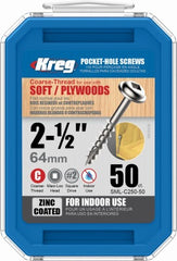 KREG Kreg Tool Company SML-C250 - 50 Pocket Screws 2.5 in 50 Pack