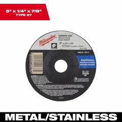 MILWAUKEE Milwaukee 49-94-5020 Type 27 Grinding Wheel 5x1/4x7/8 10 Pack