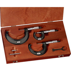 STARRETT Starrett 68037 Outside Micrometer Set 3 Piece 0-3 in