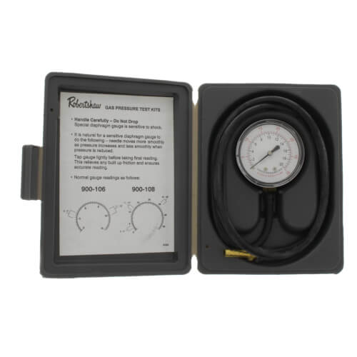 ROBERTSHAW ROBERTSHAW 900-108 Natural or LP Gas Manometer Pressure Test Kit 0-35 Wc