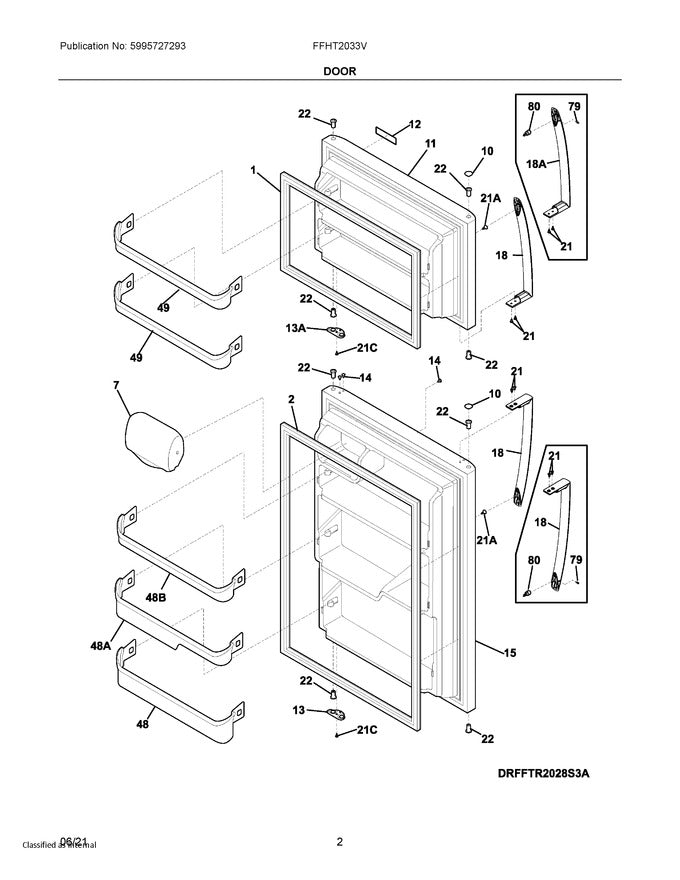 ELECTROLUX 242178112 REFRIGERATION UNITS