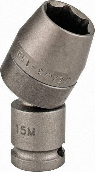 APEX Apex SA-C-38-15M Hand Socket 3/8 Drive 15mm 6-point