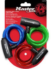 MASTER LOCK Master Lock Co 8127TRI Bike Lock Cable 3 Pack