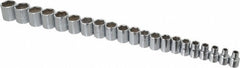 PROTO Proto J52211 Metric Socket Set 21 Pc 3/8 Drive 6-26mm