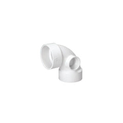 MUEL 06070 PVC DWV 90 Degree Elbow with Side Inlet, 3 x 3 x 2 Inch