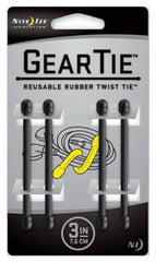 NITE IZE Nite Ize Inc GT3-4PK-01 Gear Tie 3 Inch Black 4 Pack