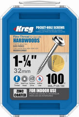 KREG Kreg Tool Company SML-F125 - 100 Fine Pocket Hole Screws