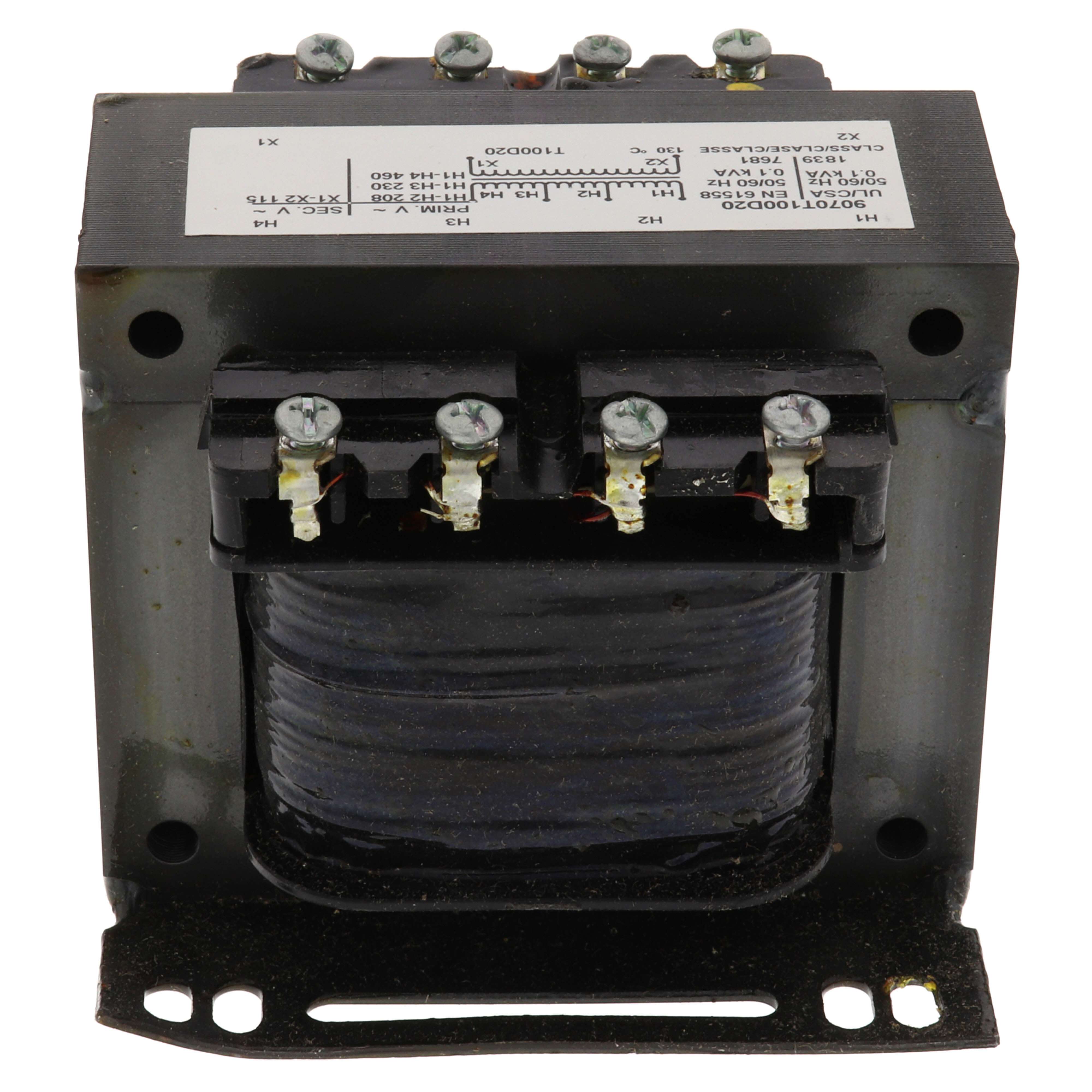 SCHNEIDER ELECTRIC Square D 9070T100D20 100 VA 208/230/460 VAC Primary 115 VAC Secondary 1-Phase Control Transformer