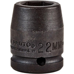 PROTO Proto J07522M Impact Socket 3/4 in Drive 22mm 6-pt