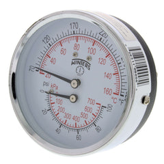 WINTERS INSTRUMENTS Winters Instruments TTD408 Tridicator 3-inch 0-100 psi 70-320 F (Back Mount)