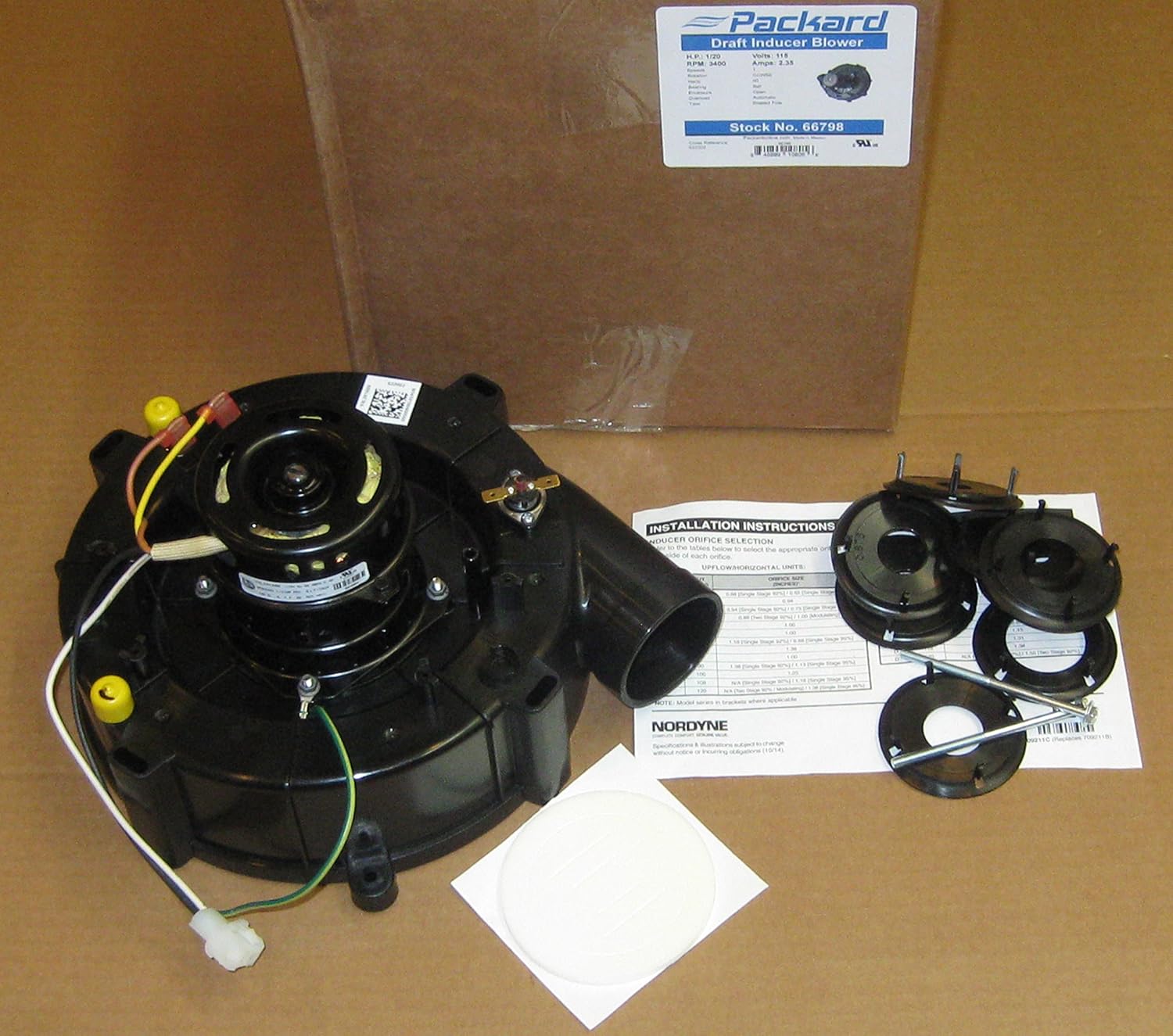 PACKARD 66798 DRAFT INDUCER MOTORS