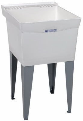 MUSTEE E.l. Mustee 19FK Single Laundry Tub 18 Gallon White