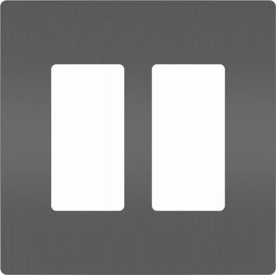 LEGRAND Pass Seymour RWP262BKCC6 Two-gang Screwless Wall Plate
