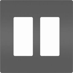 LEGRAND Pass Seymour RWP262BKCC6 Two-gang Screwless Wall Plate