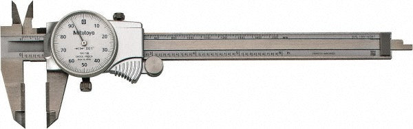 MITUTOYO Mitutoyo 505-738 Dial Caliper 0.001 in White Face