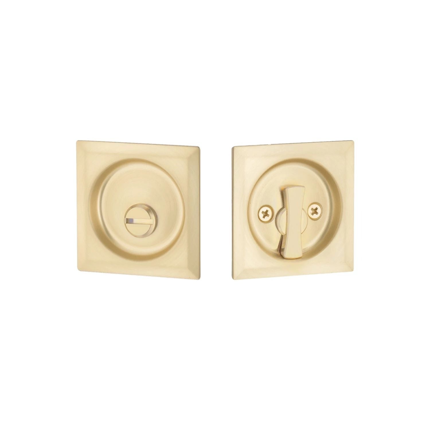 EMTEK Emtek EETPDSQU63SB Square Pocket Door Privacy Lock