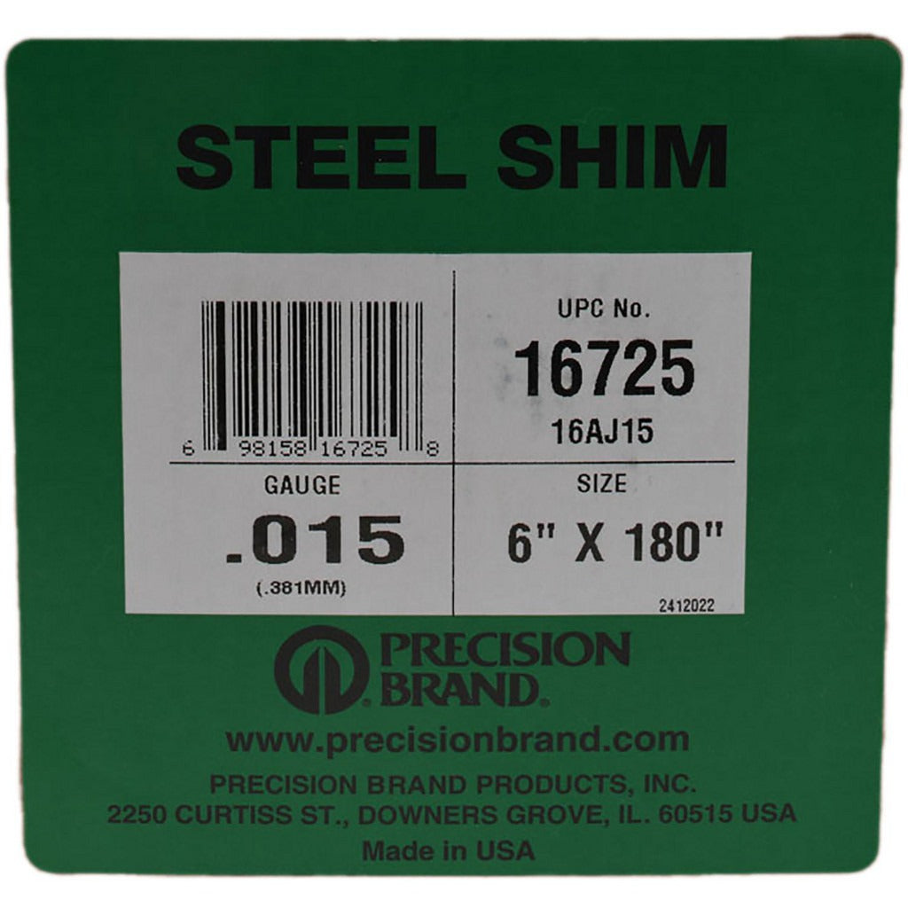 PRECISION BRAND Precision Brand 16725 Steel Shim Stock Roll 0.015 in Thick