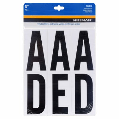 HILLMAN Hillman Fasteners 842272 Vinyl Letter Set 3 Inch Black