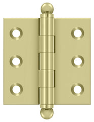 DELTANA Deltana CH2020U3-UNL 2x2 Ball Tip Hinge Unlacquered Brass