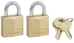 MASTER LOCK Master Lock Co 120-T Solid Brass Padlock Keyed Alike 2 Pack