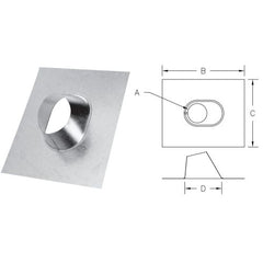 M&G DURAVENT M&G Duravent 3BVFSR B-Vent Steep Roof Flashing 3 inches