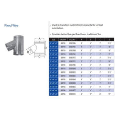 M&G DURAVENT M and G DuraVent 6BVY34 B-Vent Wye (6 inches x 3 inches x 4 inches)