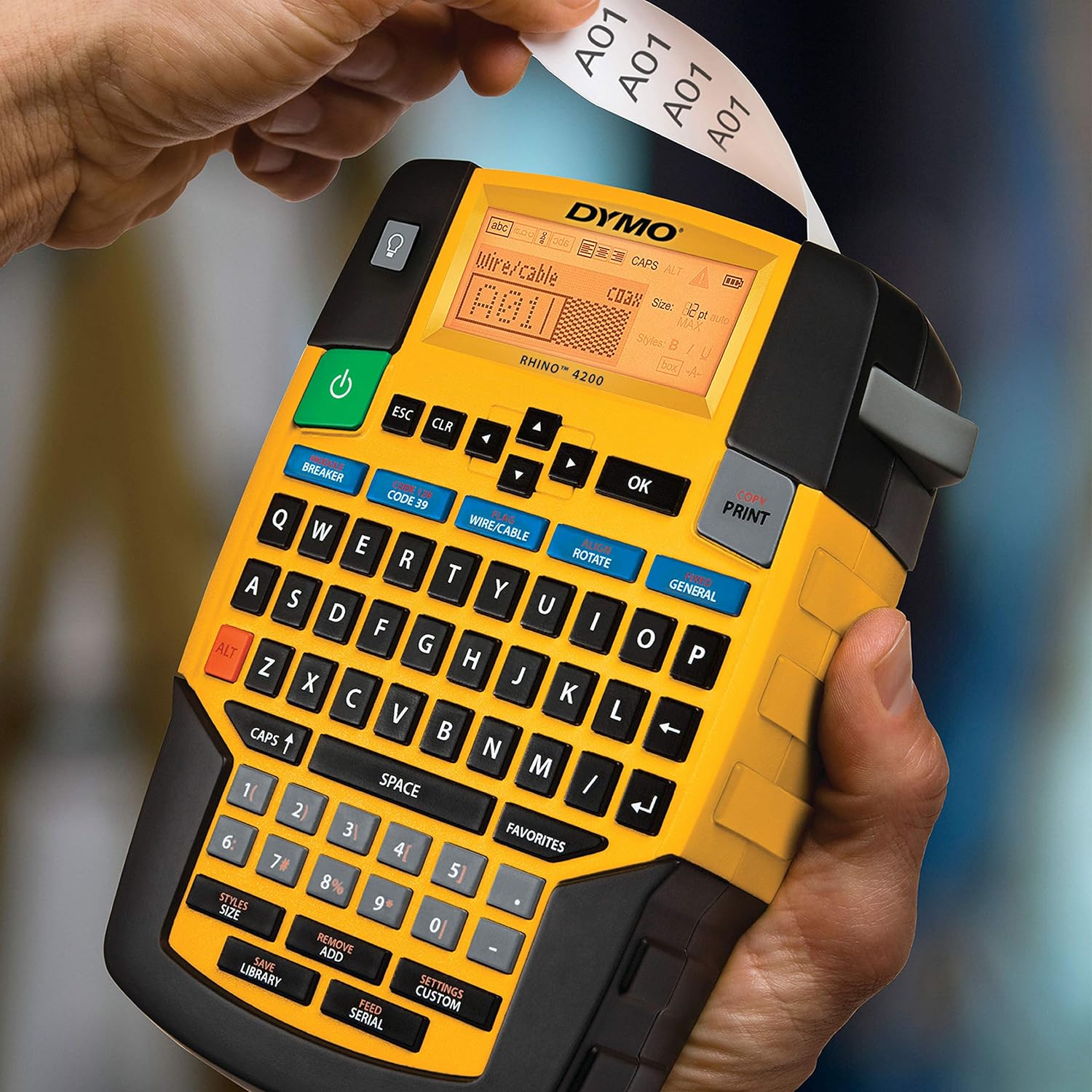 DYMO DYMO 1801611 Rhino 4200 Label Maker (6 AA Batteries Required)