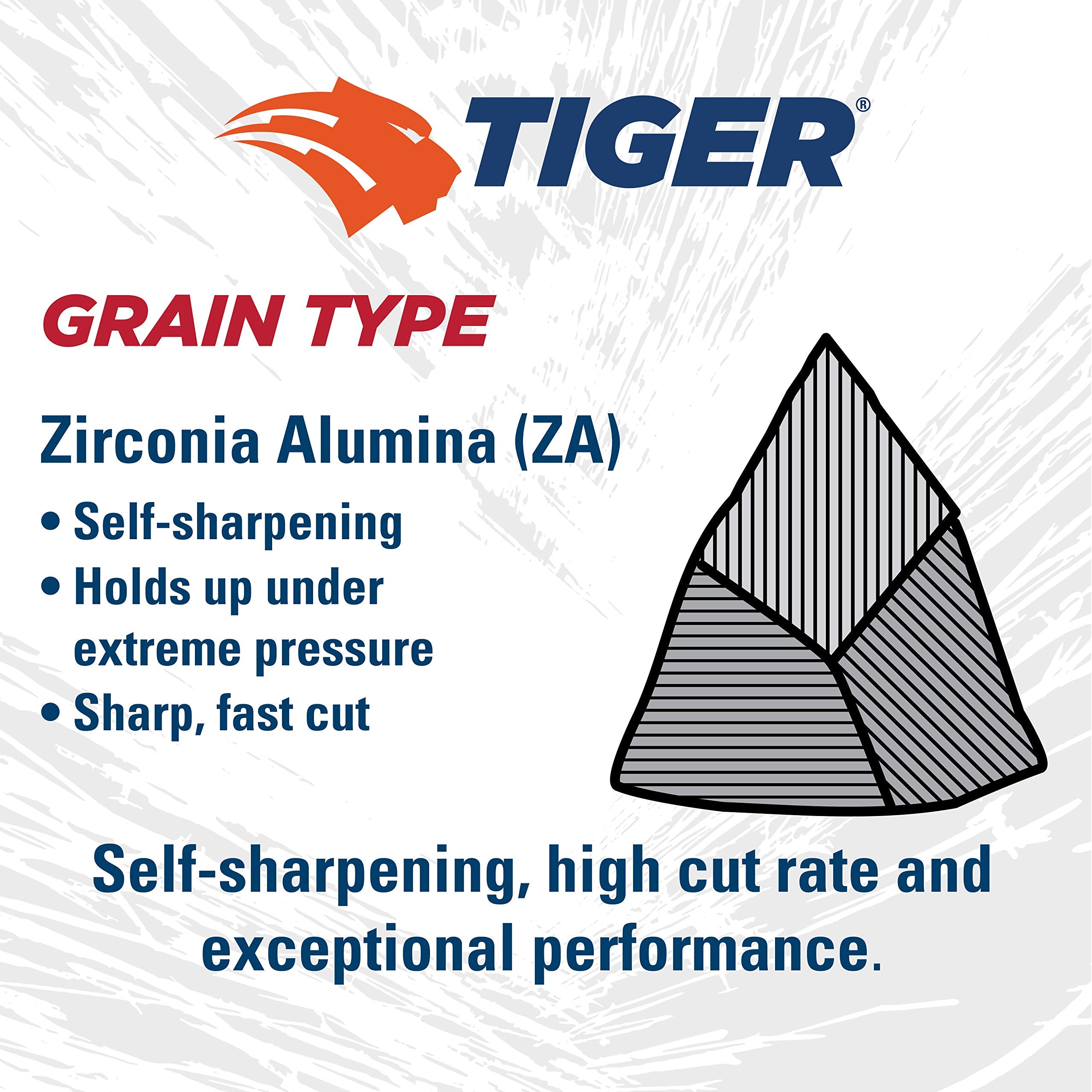 WEILER Weiler 59702 Tiger Zirconia Alumina Resin Fiber Sanding & Grinding Disc 5 Diameter 36 Grit 7/8 Arbor Hole Pack of 25