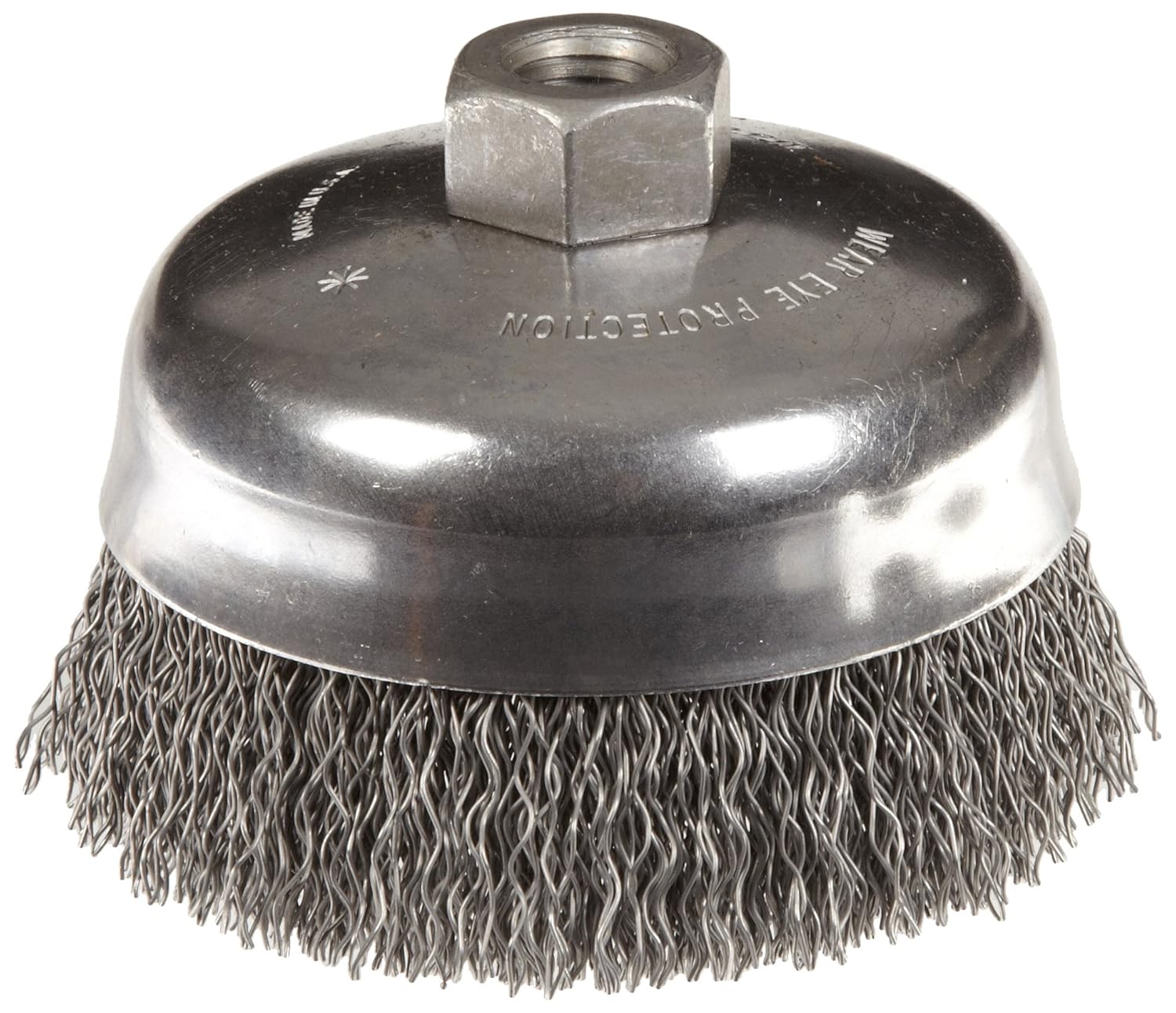 WEILER Weiler 36061 Vortec Pro 5 Crimped Wire Cup Brush .020 Steel Fill 5/8-11 UNC Nut