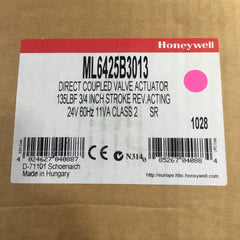 Honeywell ML6425B3013 Spring Return Direct Coupled Globe Valve Actuator 24V 3/4 Stroke 135 LBF