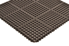 Notrax T56S0035BL Ultra Mat Max Rubber Safety/Anti-Fatigue Mat for Wet or Greasy Areas 3 feet Width x 5 feet Length x 3/4 inches Thickness Black