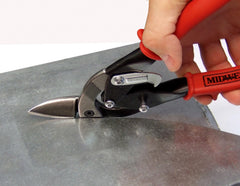 Midwest Snips P6510L Offset Aviation Snip, 18 ga Cold Rolled Steel, 22 ga Stainless Steel, 1-1/4 in Length of Cut, Left/Straight Snip