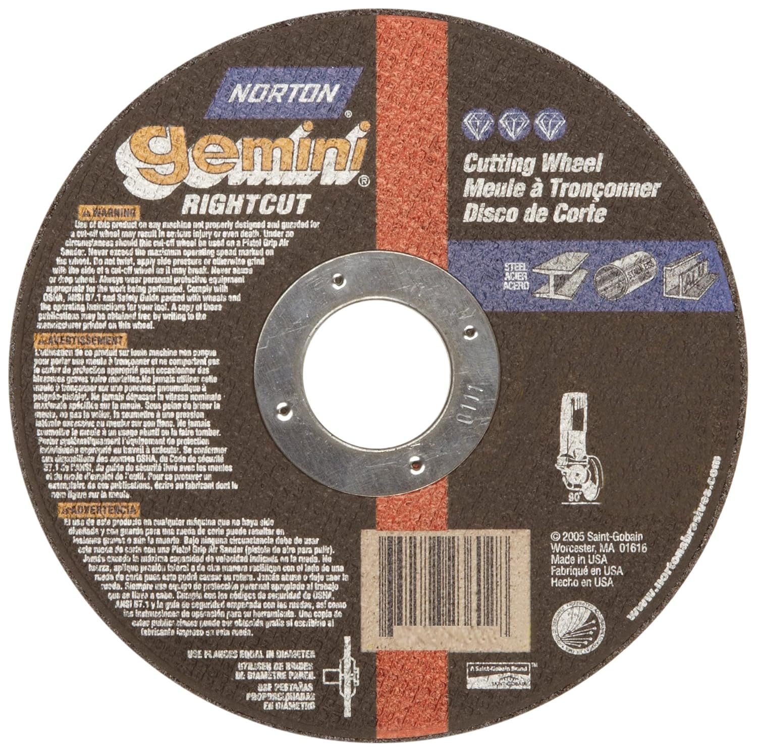 NORTON 66252912626 ABRASIVES, FILES, & CHISELS