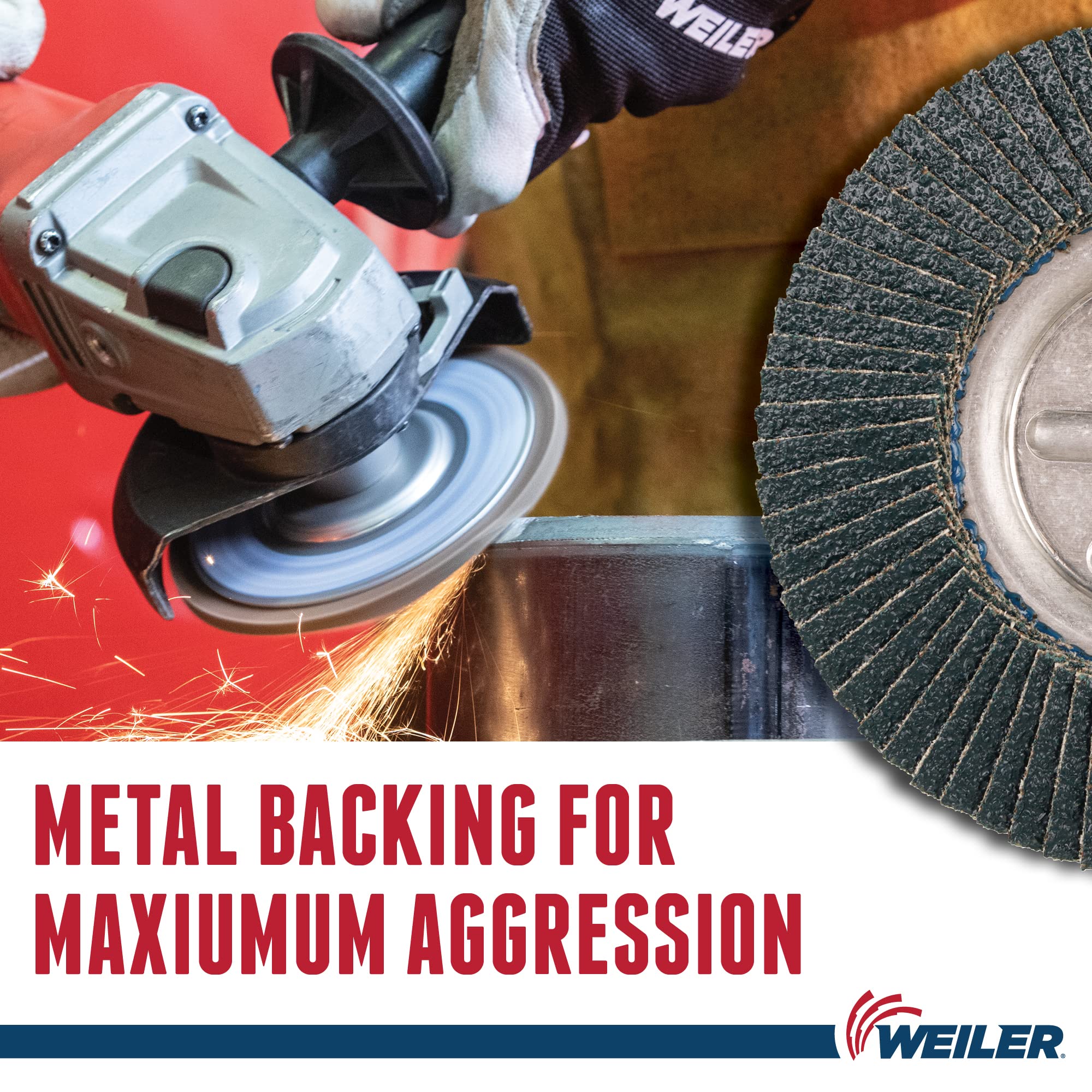 WEILER Weiler 50514 Tiger Abrasive Flap Disc 60 Grit 4-1/2 Inches Round Hole