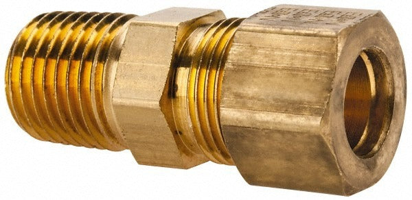 EATON Eaton 681X6 Compression Tube Connector 3/8 Od Brass 2000 Psi