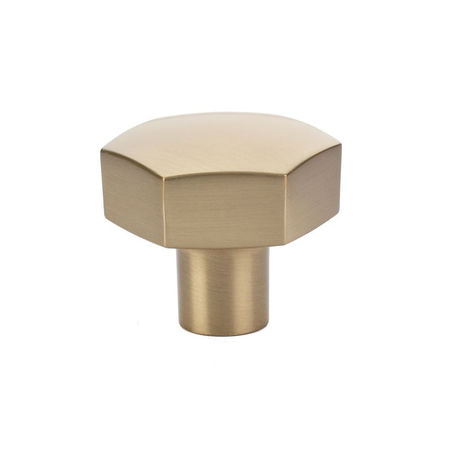 EMTEK Emtek 86458US4 Mod Hex Cabinet Knob Satin Brass