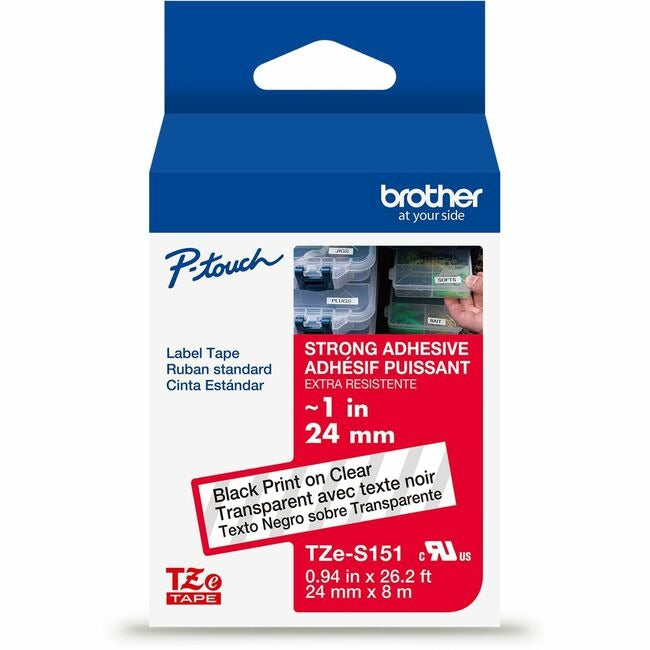 BROTHER Brother BRTTZES151G P-touch TZeS151 Strong Adhesive Laminated Label Tape 24 mm x 8 m (1 Pack)