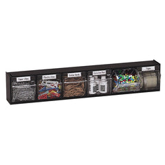 DEFLECTO Deflecto DEF20604OP Interlocking Tilt Bin System 6 Bins (23-5/8 in x 3-5/8 in x 4-1/2 in)