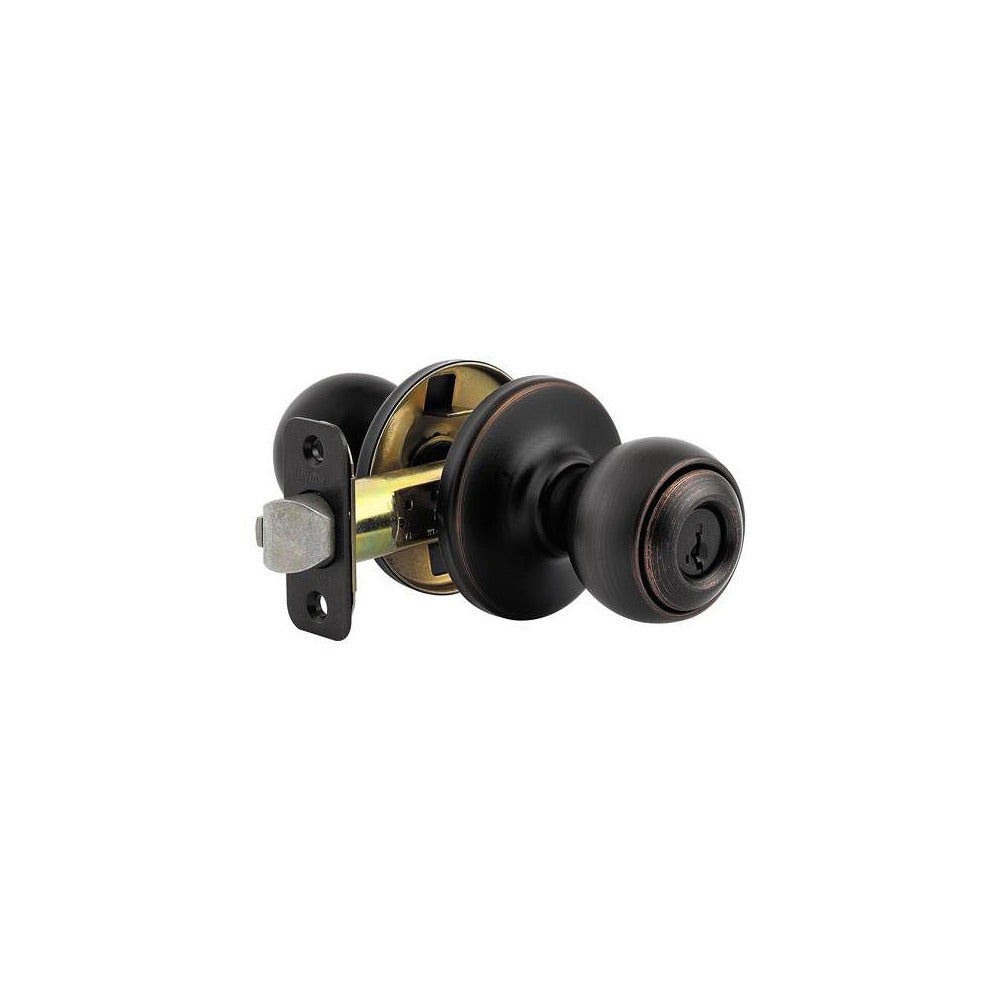 KWIKSET Kwikset 400P-11PS Polo Knob Entry Lock Smartkey Venetian Bronze
